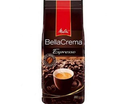 Кофе в зернах жареный BellaCrema Café Espresso, 200 г, Melitta