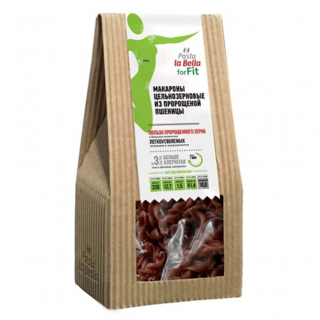 Макароны Pasta la Bella forFIT "Цельнозерновые из пророщенной пшеницы", 300 гр