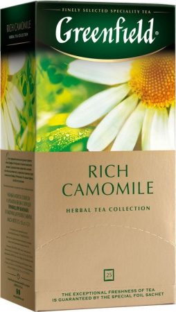 Чай Greenfield "Rich Camomile", травяной, 25 пакетиков