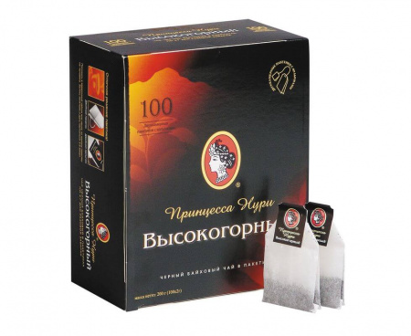 Чай черный Высокогорный, 100 пакетиков, Принцесса Нури