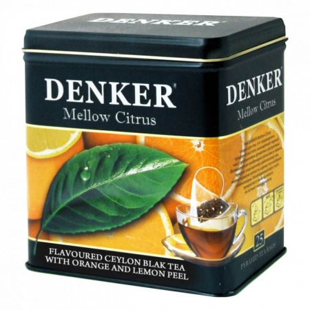 Чай Denker "Mellow Citrus", черный с добавками, 25 пирамидок