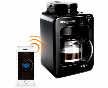 Умная кофеварка со встроенной кофемолкой SkyCoffee M1505S, черная, REDMOND