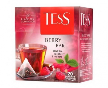Чай черный ароматизированный Berry Bar, 20 пирамидок, Tess