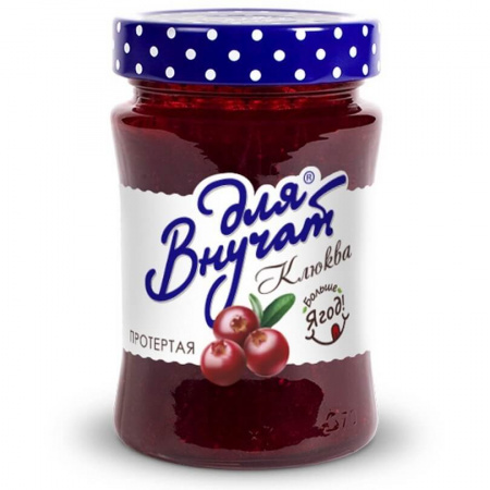 Клюква протёртая с сахаром Для Внучат, 320 гр