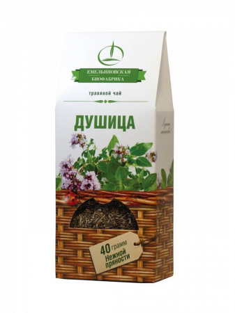 Чай травяной Емельяновская Биофабрика "Душица", травяной, листовой, 40 гр