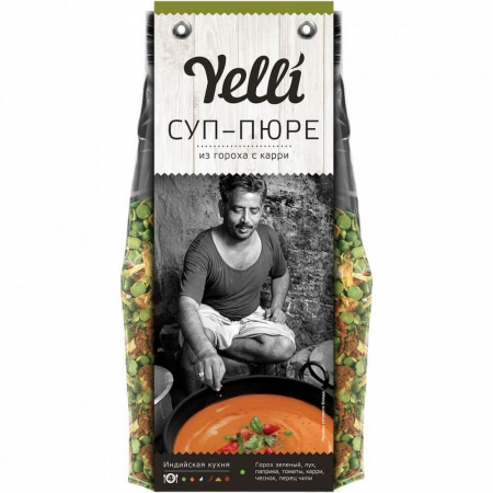 Суп-пюре Yelli "Из гороха с карри", 250 гр