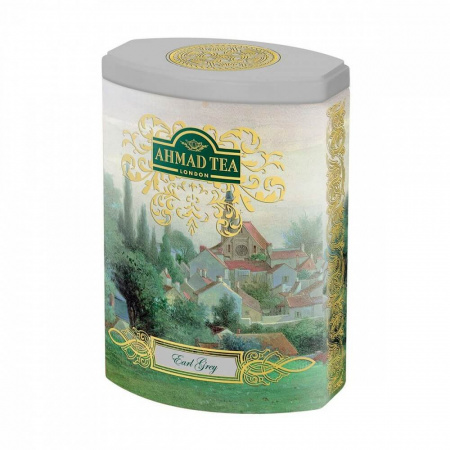 Чай Ahmad "Earl Grey", черный листовой c бергамотом в жестяной банке, 100 гр