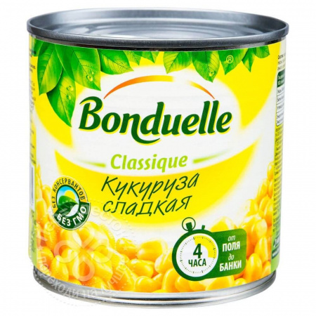 Кукуруза сладкая Bonduelle, в зернах, 340 гр