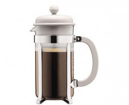 Френч-пресс Caffetteria, 1 л, белый, стекло/пластик, Bodum