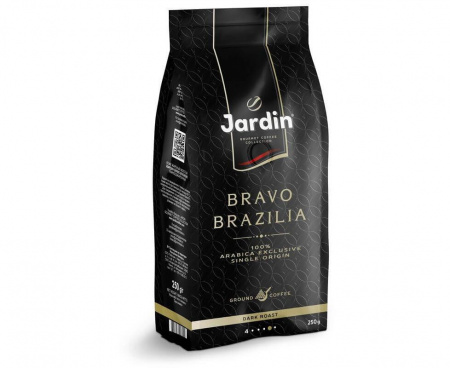 Кофе молотый Bravo Brazilia, вакуумный пакет 250 г, Jardin