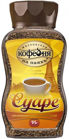 Кофе Московская кофейня на паяхъ "Суаре", растворимый в банке, 95 гр