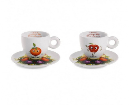 Подарочный набор ORANGE APPLE: 2 чашки для эспрессо, Illy
