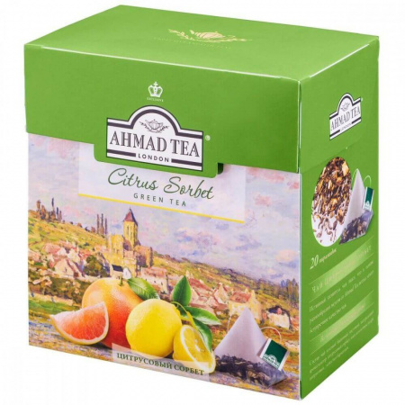 Чай Ahmad "Citrus Sorbet", зеленый с добавками, 20 пирамидок