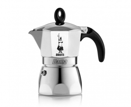 Гейзерная кофеварка DAMA на 3 чашки 150 мл, стальная, алюминий, Bialetti