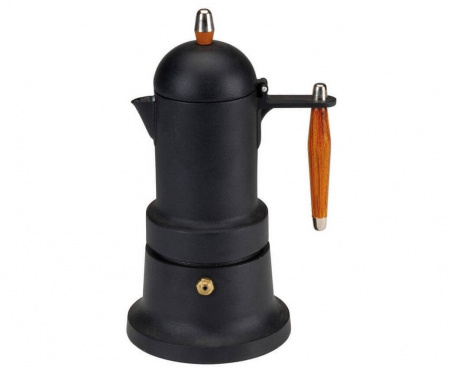 Кофеварка гейзерная MINNI PLUS, на 3 чашки, черная, алюминий, G.A.T.