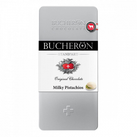 Шоколад Bucheron "Milky Pistachios", молочный с фисташкам, 100 гр