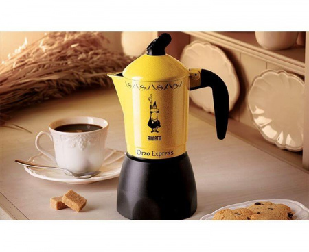 Гейзерная кофеварка Orzo Express Gialla, 2324/MR, на 4 чашки, Bialetti
