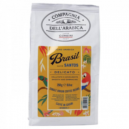 Кофе Compagnia Dell`arabica "Brasil Santos", в зёрнах, 250 гр
