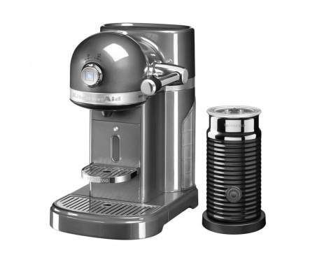 Кофеварка капсульная Artisan Nespresso и Aeroccino, серебряный медальон, 5KES0504EMS, KitchenAid