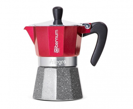 Гейзерная кофеварка Aeternum Allegra Petra Rouge R, 5692, на 3 чашки, Bialetti