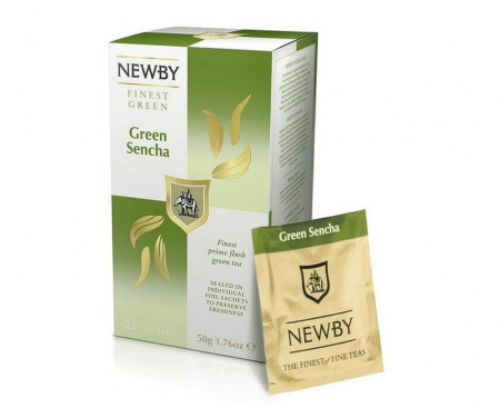 Чай зеленый Green Sencha, 25 пакетиков, Newby
