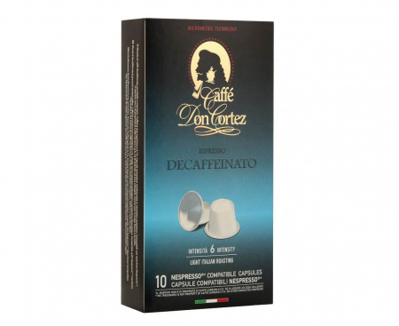 Кофе в капсулах DON CORTEZ (N) DECAFFEINATO, 10 шт., Carraro