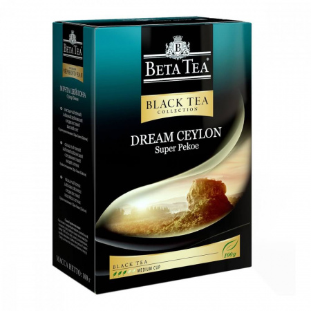 Чай Beta Tea "Мечта Цейлона. Супер Пекое", чёрный листовой, 100 гр