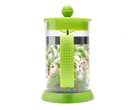 Френч-пресс Paisley Green, 600 мл, стекло, Walmer