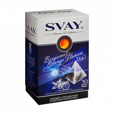 Чай Svay "Bergamot-Orange Flowers", черный с добавками,  20 пирамидок