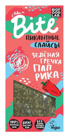Слайсы Take a Bite "Из зеленой гречки с чесноком и паприкой", 100 гр