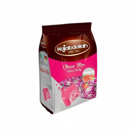 Конфеты из пишманье Hajabdollah "Choco Star со вкусом клубники", во фруктовой глазури, 180 гр