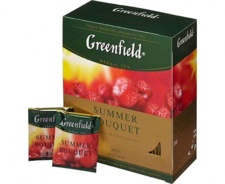 Чай фруктовый Summer Bouquet, 100 пакетиков, Greenfield