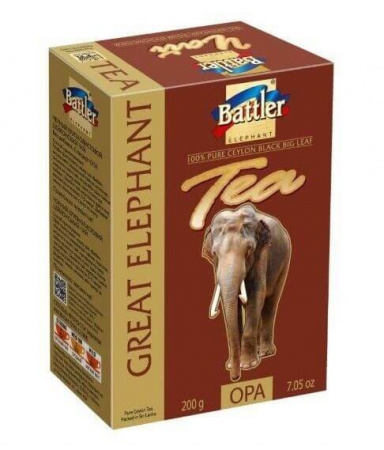 Чай Battler "Великий Слон", черный листовой OPA, 200 гр