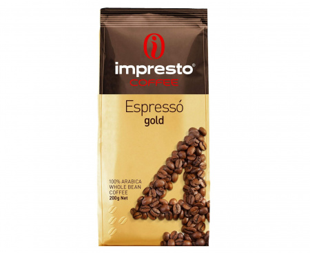 Кофе в зернах Espresso Gold, 200 г, Impresto