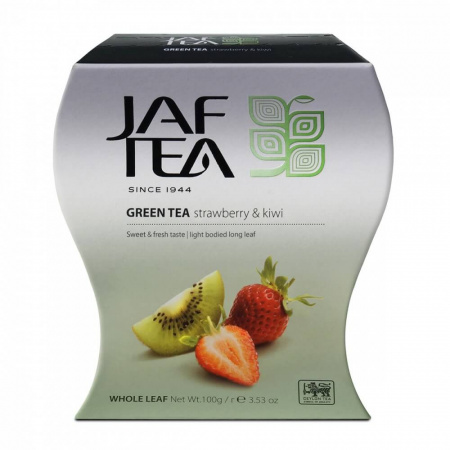 Чай Jaf Tea "Strawberry Kiwi", зеленый с клубникой и киви, 100 гр