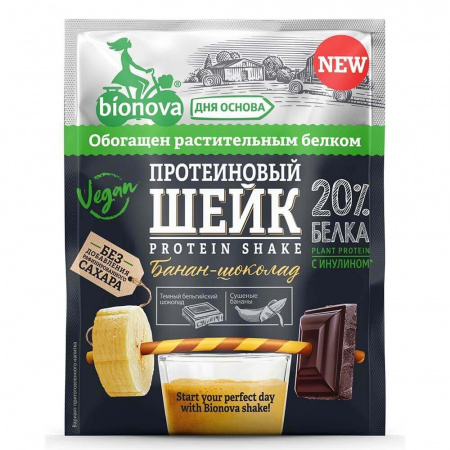 Протеиновый шейк Bionova "С бананом и шоколадом", 25 гр