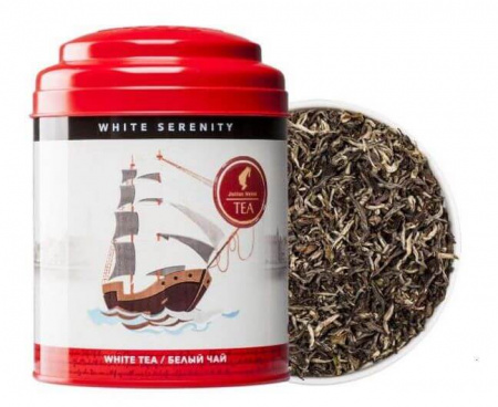 Чай белый White Serenity / Безмятежность, листовой, банка 50 г, Julius Meinl