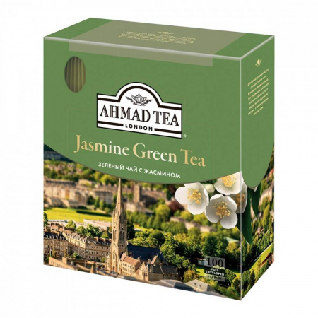 Чай Ahmad "Jasmine Green Tea", зеленый с жасмином, 100 пакетиков