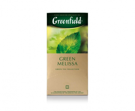 Чай зеленый Green Melissa, 25 пакетиков, Greenfield