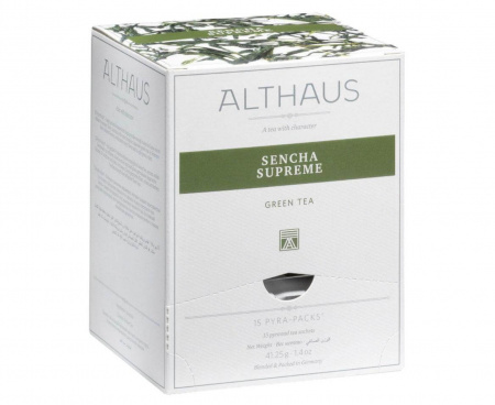 Чай зеленый Sencha Supreme (Сенча Суприм), 15 пирамидок, Althaus