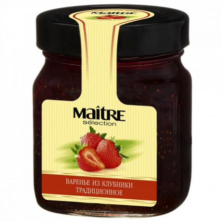 Варенье домашнее Maitre selection "Клубника", 375 гр