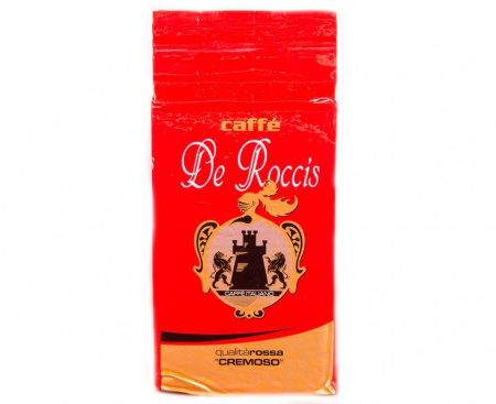 КОФЕ МОЛОТЫЙ Q ROSSA CREMOSO, 250 Г, DE ROCCIS