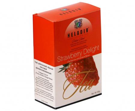 Чай листовой черный STRAWBERRY Delight, 100 г, Heladiv