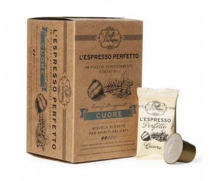 Кофе в капсулах L`espresso Cuore, 10 капсул (для Nespresso), Diemme