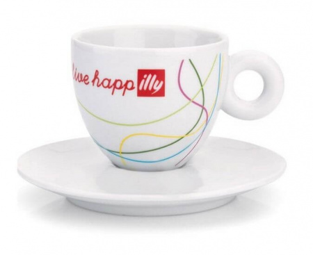 Чашка для капучино имитация, 170 мл, фарфор, Illy