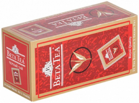 Чай Beta Tea "Королевское качество", черный , 25 пакетиков