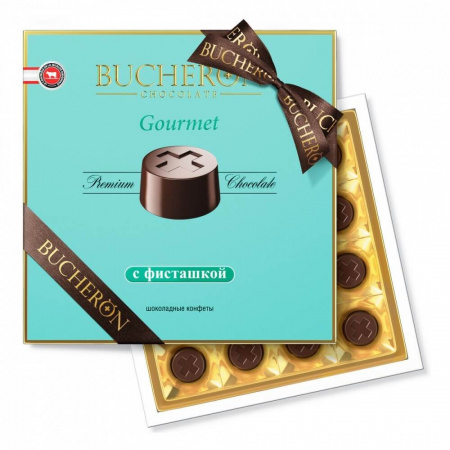 Конфеты Bucheron "Gourmet", шоколадные с фисташкой, 180 гр