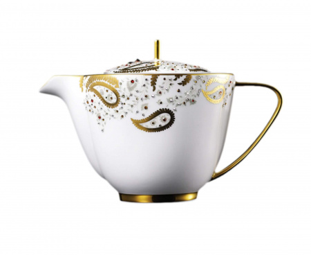 Чайник Dream, 1 л, фарфор с кристаллами SWAROVSKI и позолотой, Prouna
