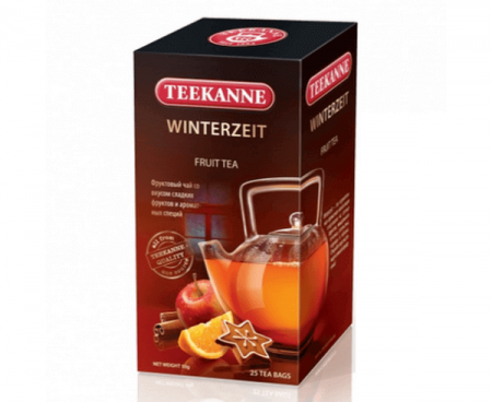 Чай Winterzeit гибискус, яблоко, пряности, 25 пакетиков * 2 г, TEEKANNE