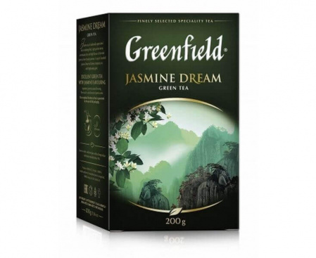 Чай зеленый ароматизированный листовой Jasmine Dream, 200 г, Greenfield